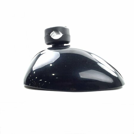 RETRAC Aerodynamic 8in Black Plastic Convex Mirror Head Fits 3/4in to 1-1/4in Tube 610875